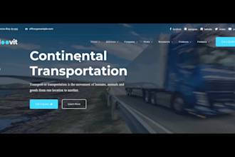 build logistics website, courier wesbsite, transport website with tracking quote