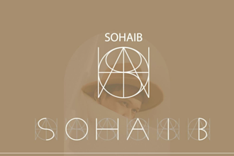 design geometric, minimalist name logo