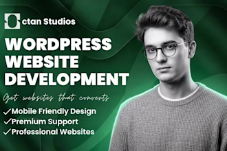 do a modern business wordpress website design, redesign, development