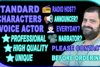 voice a radio host, announcer, narrator and standard male