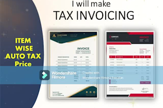create auto tax invoice and inventory control system