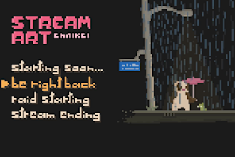create animated pixel art stream overlay package