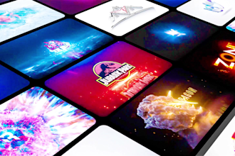 do neon, fire, smoke, particle, tech, glitch, logo animation youtube intro video