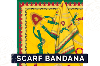 design a custom scarf bandana pattern for you