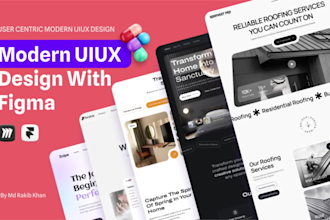 do modern uiux, website and webapp design in figma
