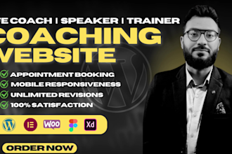 design a professional coaching website for speaker, trainer, or consultant