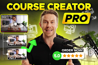 produce course and elearning content as your male presenter