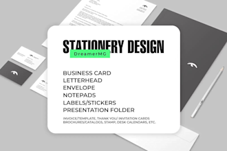 design business card or stationery to suit your needs