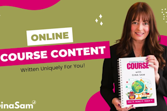 write online course content for any subject
