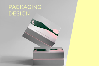 create unique modern product packaging and label design