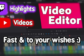 do video editing for youtube, stream highlights, or irl content