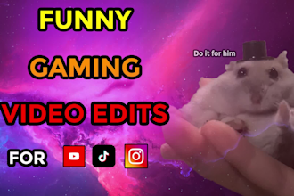 do funny gaming youtube video editing with free thumbnail