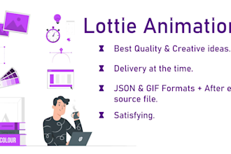 create lottie and json animation for web and app