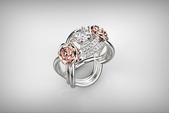 do custom jewelry design with 3d modeling and rendering