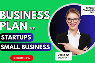 prepare business plans for startups with financial statement