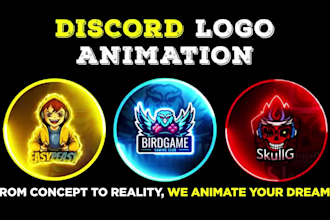 design animated discord, fivem server logo and banner