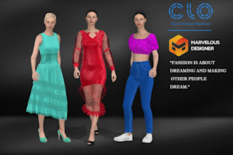 make detailed 3d garments with clo 3d, marvelous designer