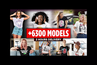 create 300 HD  high quality tshirt mockups and video promo