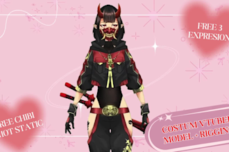 create custom vtuber model with professional live2d rigging