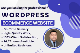 build ecommerce wordpress website with woocommerce online store