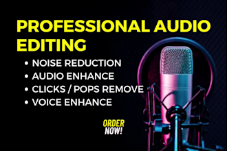 remove noise, clean and edit your audio file