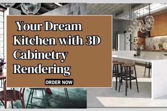 remodel your kitchen design to realistic 3d view