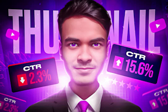 design viral clickbait youtube thumbnails or miniature fast