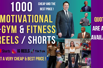 create motivational instagram reels gym fitness, and youtube shorts