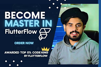 teach you to be a flutterflow mobile app developer and create flutter flow apps