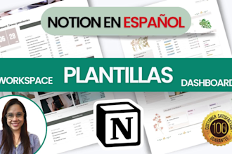 create notion templates, notion dashboard and database