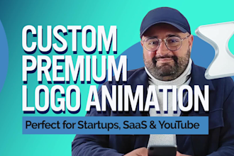 design a custom animated logo intro video for your saas