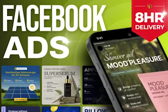 design creative meta ads, or image ads, facebook and instagram ads, ad design