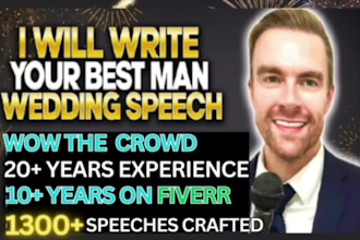 write your best man wedding speech and wow the wedding