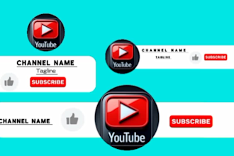 create awesome youtube subscribe, like and bell button animation
