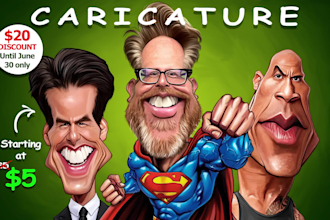 draw a realistic custom caricature from your photo
