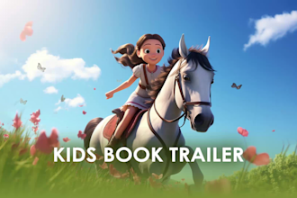 create an amazing childrens book promotion and kids book trailer with page flip