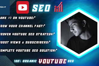 do your youtube SEO expert optimization and channel growth
