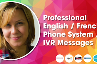 record a female north american IVR or phone message