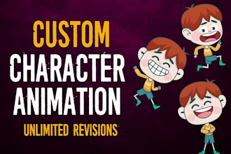 animate attractive 2d cartoon characters and nft