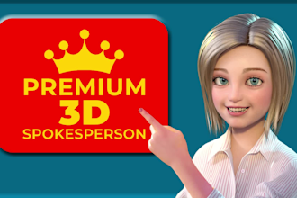 create a premium 3d animated spokesperson for your explainer video
