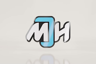 make a 3d spinning logo loop animation with blender