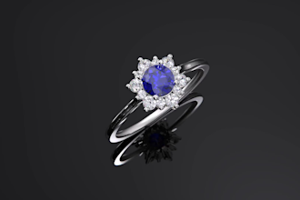 create stunning 3d ring design render and 360 animation