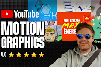 create youtube motion graphics and animation for channels