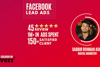 setup and optimized facebook lead generation campaign ads