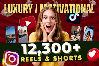 create luxury motivational reels for instagram tiktok youtube