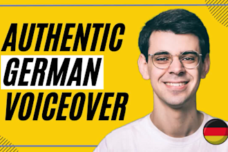 record a professional young male german voice over