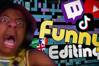 do funny gaming video editing for youtube tiktok and twitch