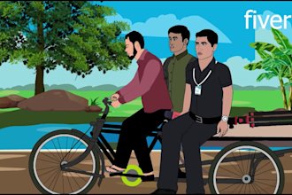 create 2d cartoon animation videos for your scripted project