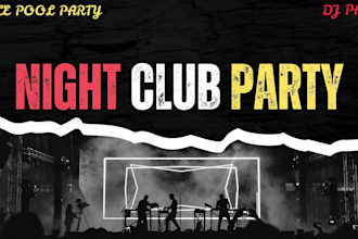 edit dj night club, dance pool party, hip hop, music and event promo video