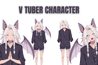 design and rig 2d vtuber model, live 2d model, 2d anime, 2d vtuber studio avarta